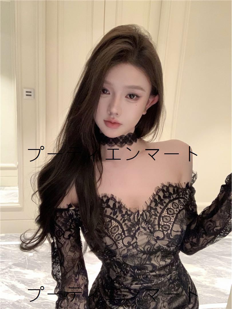 人気商品 セクシーでエレガント 総レースオフショルミニドレス タイトフィット 人気商品 セクシーでエレガント 総レースオフショルミニドレス タイトフィット
