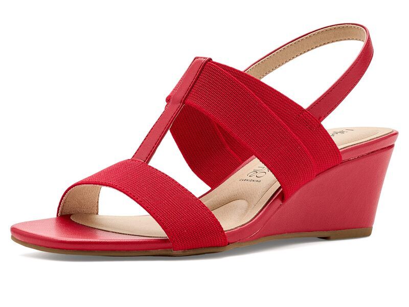 ライフストライド レディース シューズ ヒール サンダル LifeStride Sweet Slingback Sandals Fired レッド