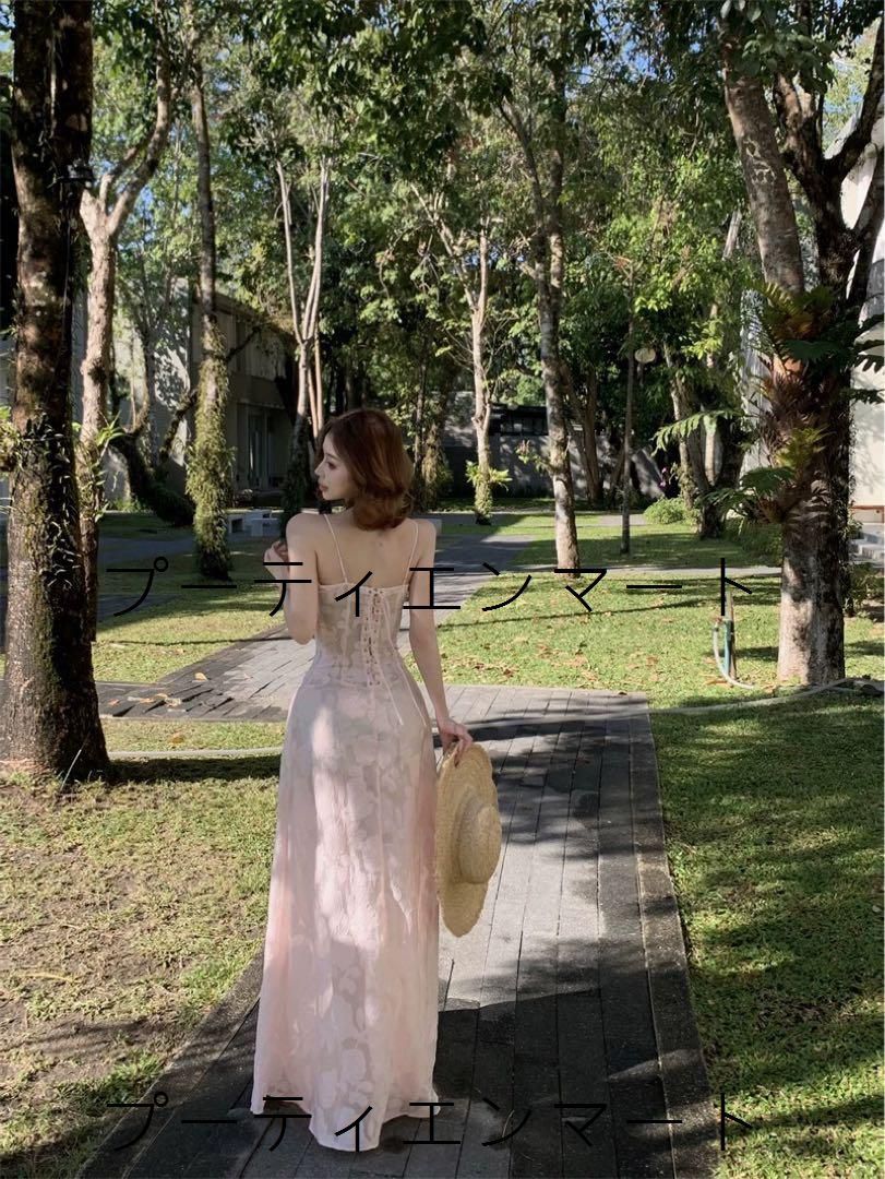 人気商品 リゾート映え♪ピンク花柄ロングワンピース 春夏用 人気商品 リゾート映え♪ピンク花柄ロングワンピース 春夏用