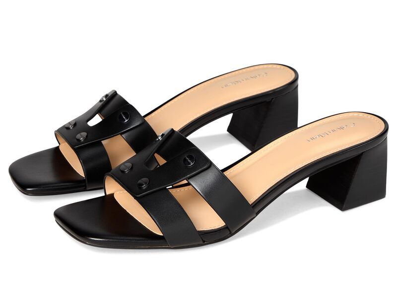 カルバンクライン レディース シューズ ヒール Calvin Klein Andrae Black Leather ブラック
