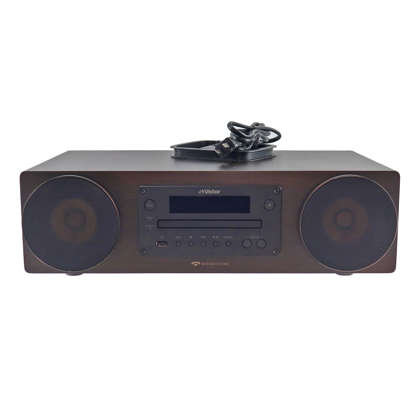 【Victor】ビクター ウッドコーンオーディオ CD/FM/AM、Bluetooth、USB 楽曲160曲内臓 EX-D7 _ オーディオ機器