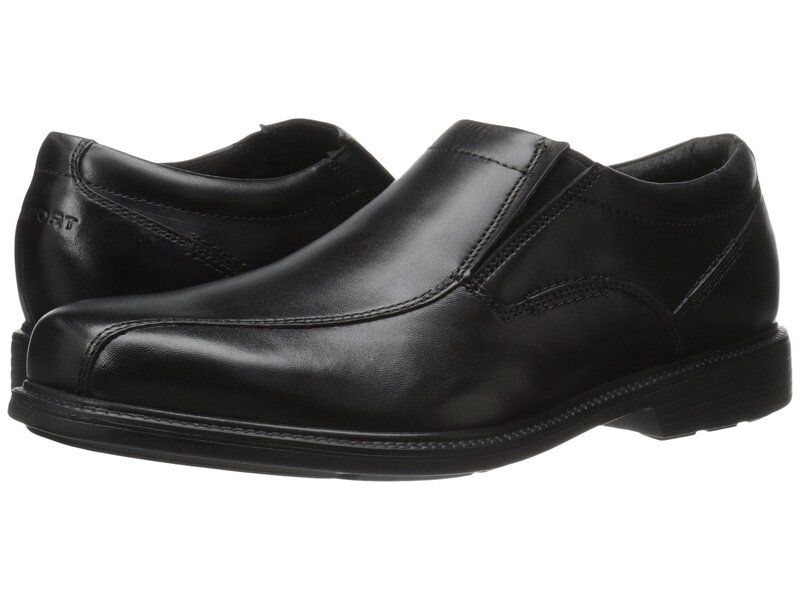 ロックポート メンズ シューズ スリッポン・ローファー Rockport Charles Road SlipOn Black Leather ブラック