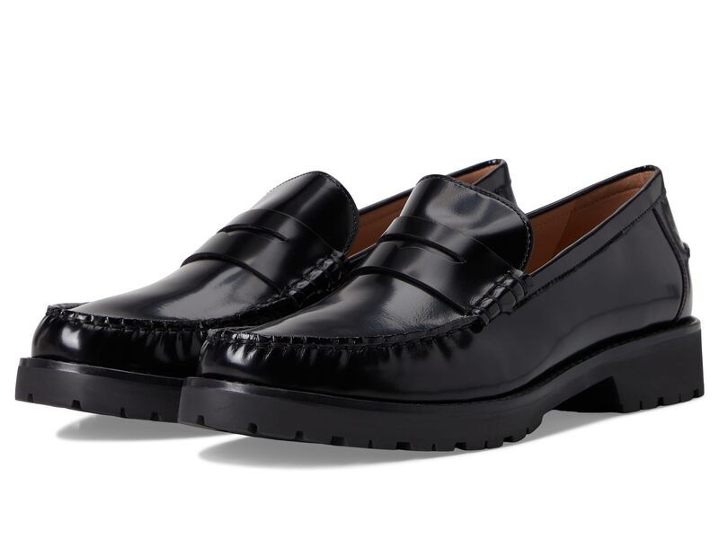 コールハーン レディース シューズ スリッポン・ローファー Cole Haan Treena Lug Loafers Black Box Leath ブラック