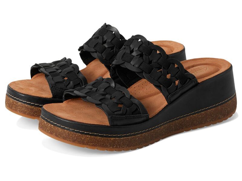 クラークス レディース シューズ ヒール Clarks Kassanda Mule Black Combi Lea ブラック