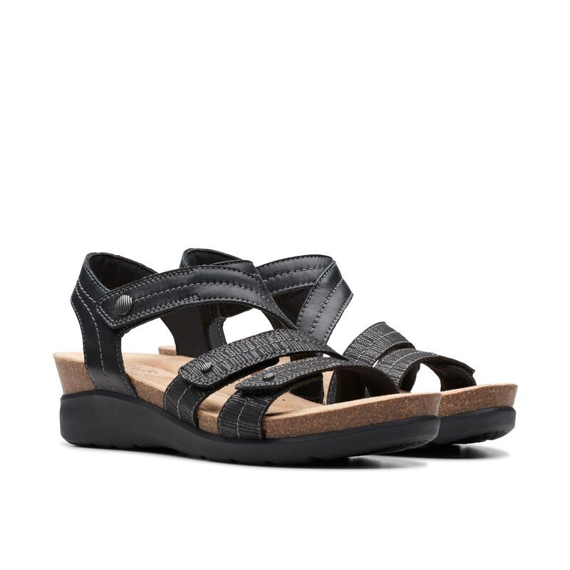 クラークス レディース シューズ ヒール Clarks Calenne Clara Black Combi ブラック