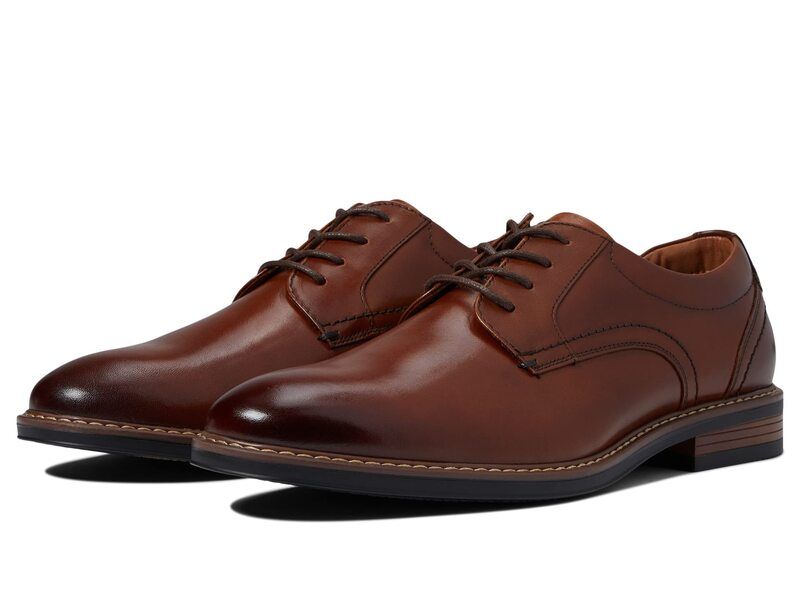 ノンブッシュ メンズ シューズ オックスフォード Nunn Bush Centro Flex Plain Toe Oxford Cognac
