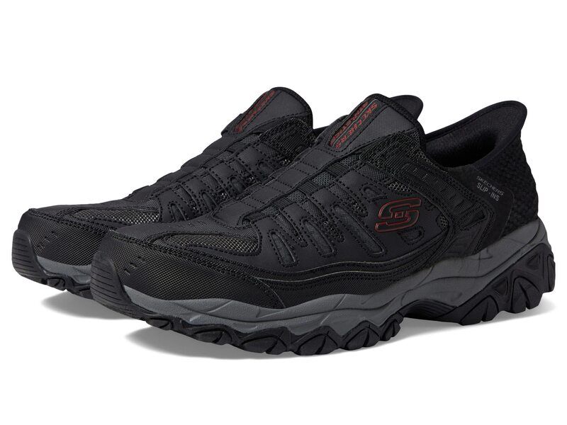 スケッチャーズ メンズ シューズ スニーカー SKECHERS Afterburn M Fit Ridgeburn Hands Free SlipIns BlackCharcoal ブラック