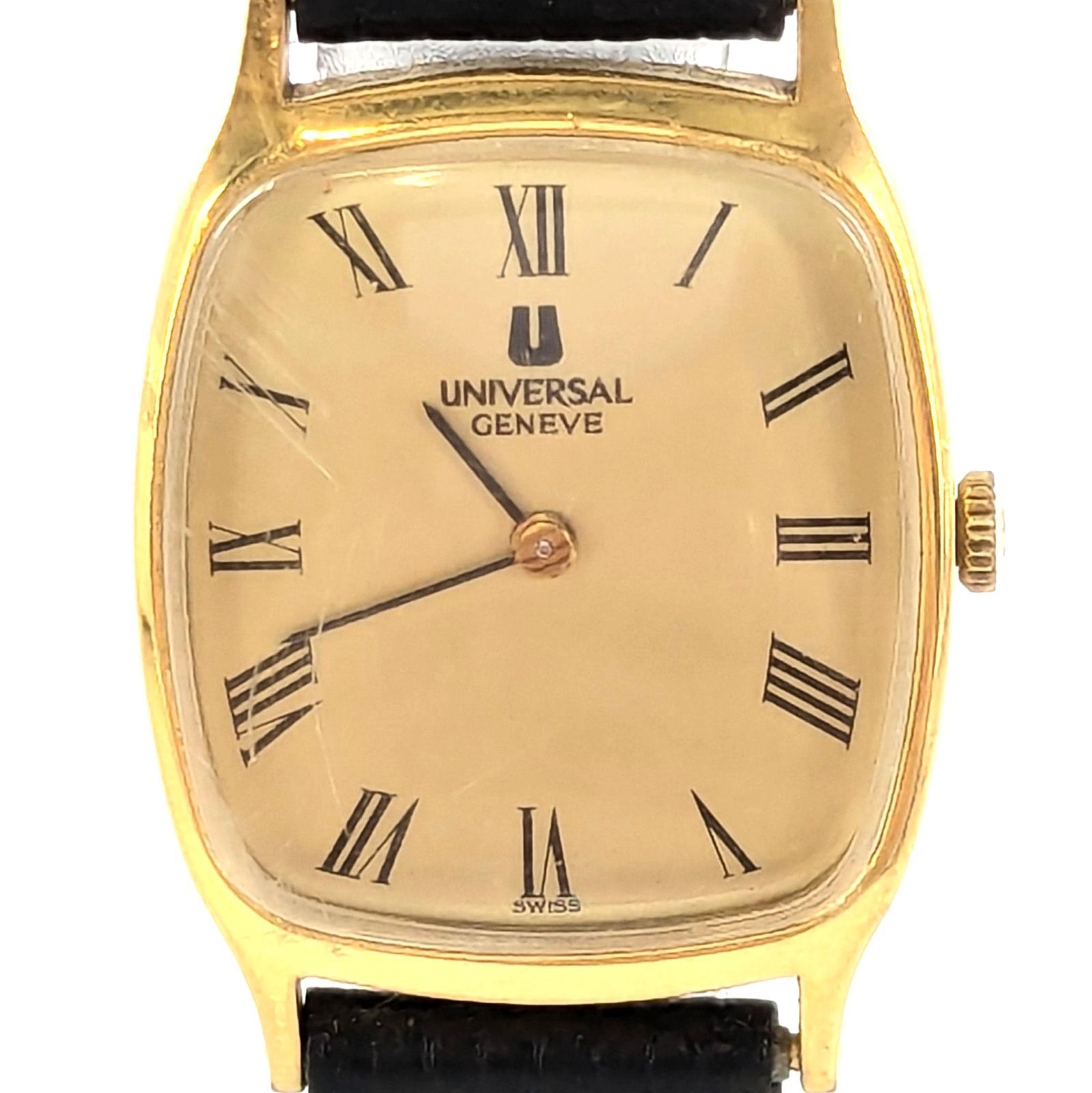 UNIVERSALGENEVE ユニバーサルジュネーブ 手巻き/16KT×SS ゴールド文字 