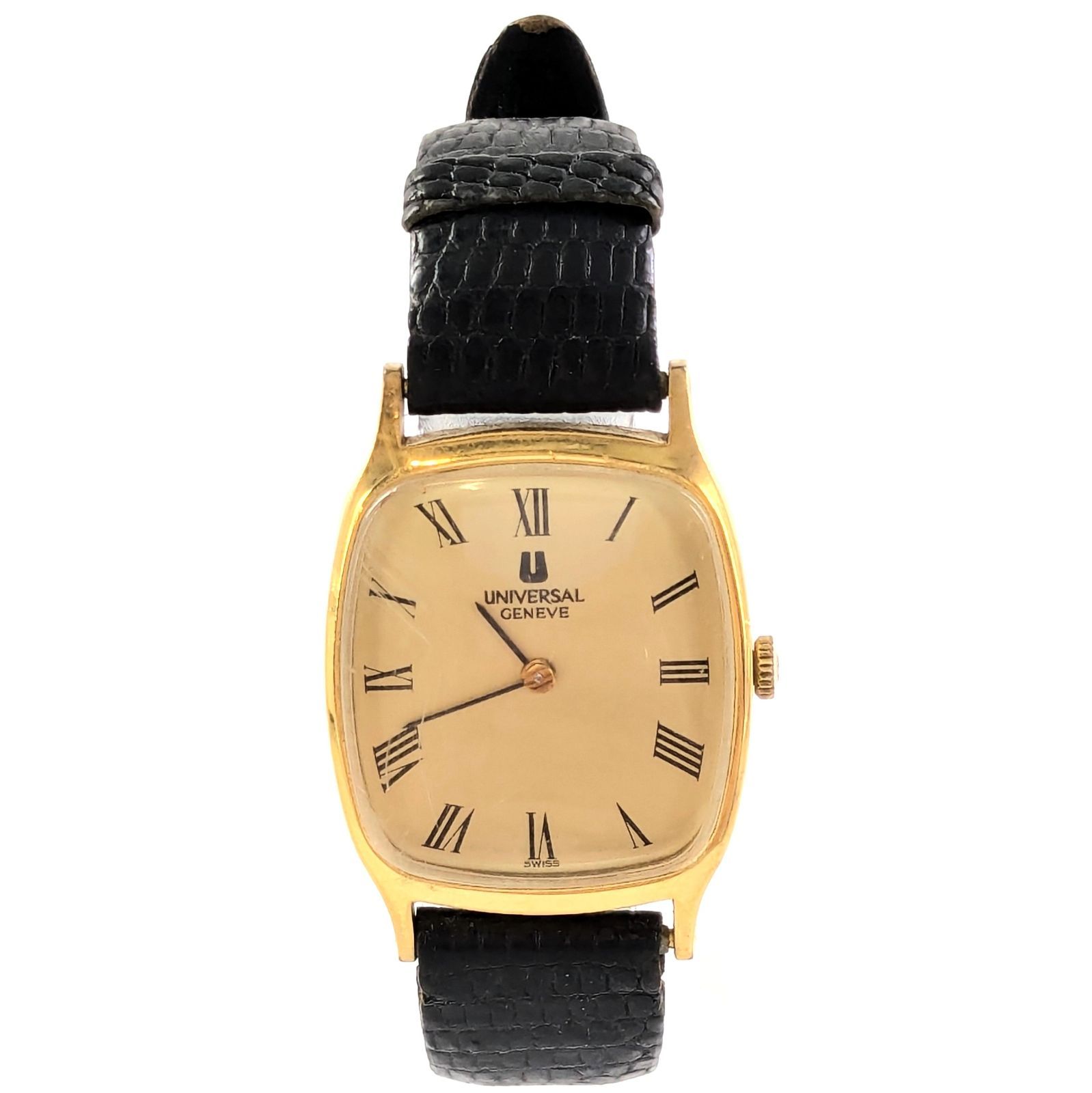 UNIVERSALGENEVE ユニバーサルジュネーブ 手巻き/16KT×SS ゴールド文字 