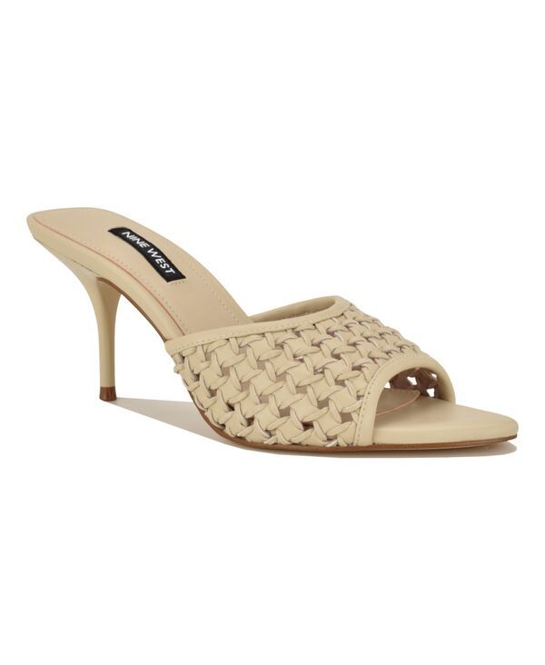 ナインウェスト レディース シューズ スリッポン・ローファー サンダル Nine West Womens Kirela Woven SlipOn Stiletto Dressandals Ivory アイボリー