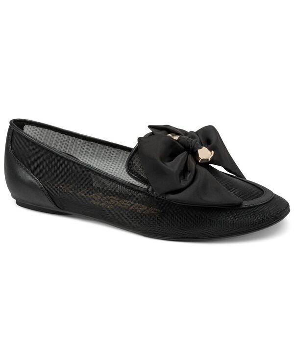 カール ラガーフェルド レディース シューズ スリッポン・ローファー KARLAGERFELD PARIS Womens Vasilisa Bow SlipOn Flats Black ブラック