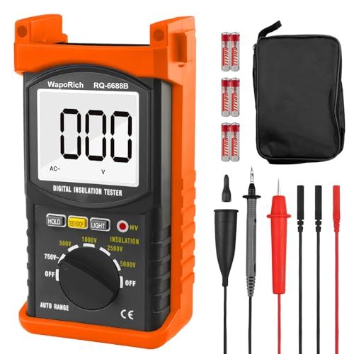 R◆絶縁抵抗計 200GΩ メガー 高電圧テスター DC/AC 電圧計 500V/1000V/2500V/5000V デジタルメガオームメーター ab16bed0