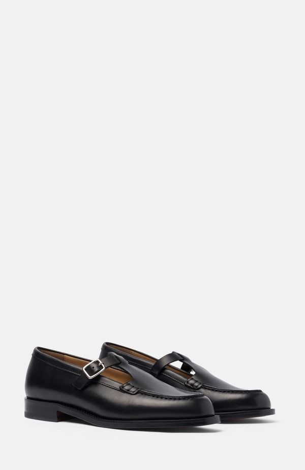 スカロッソ レディース シューズ スリッポン・ローファー SCAROSSO Edna Loafers Black Calf ブラック