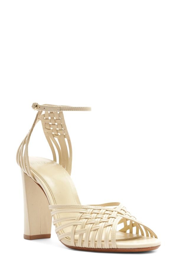 アレクサンドラバードマン レディース シューズ サンダル アンクル Alexandre Birman Lilian Woven Ankle Strap Sandal Eggshell