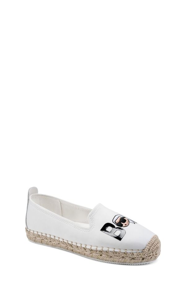 カール ラガーフェルド レディース シューズ サンダル KARLAGERFELD PARIS Michaela Bonjour Espadrille Bright White ホワイト