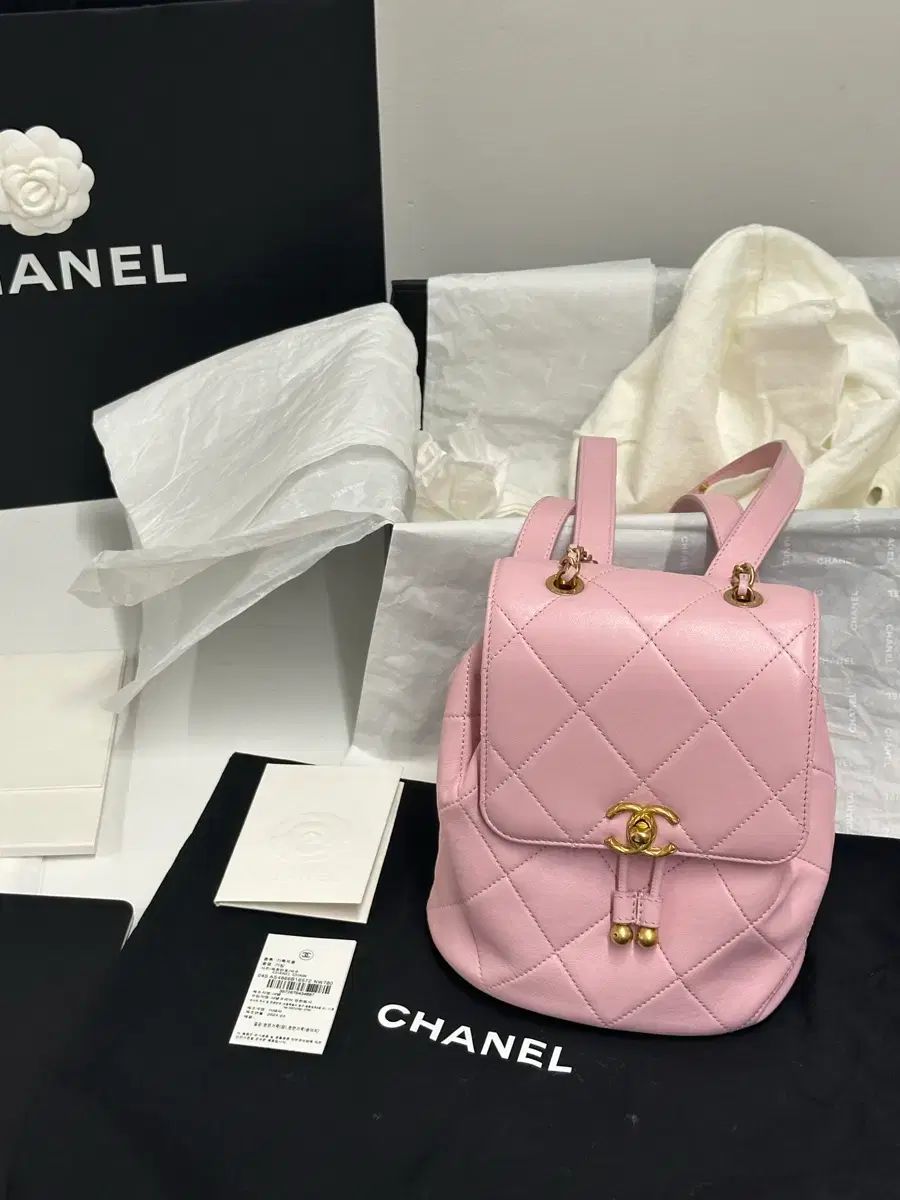 シャネル CHANEL レタリング チェーン キルティング ミニリュック AS4866