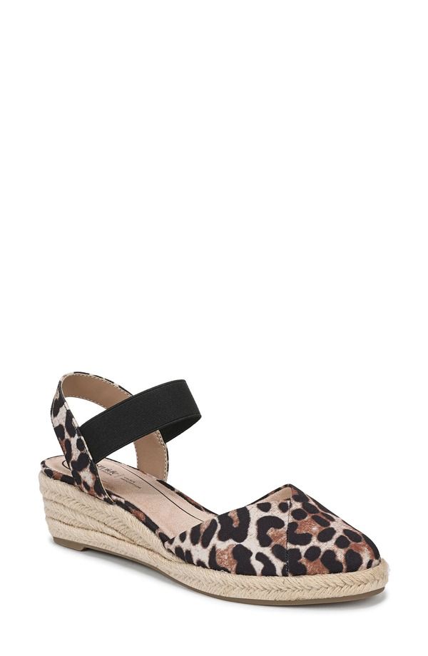 ライフストライド レディース シューズ サンダル アンクル LifeStride Kimmie Ankle Strap Espadrille Naturaleopard アニマル