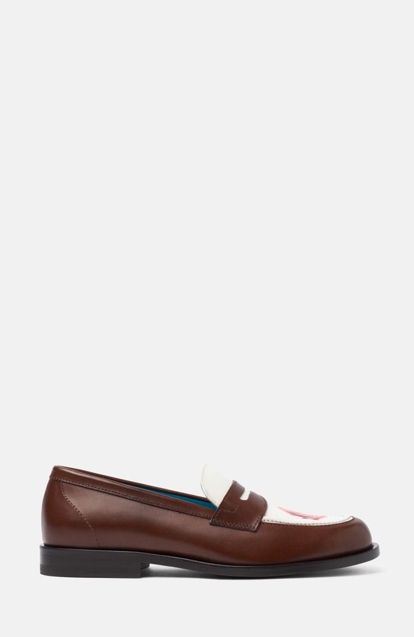 スカロッソ レディース シューズ スリッポン・ローファー SCAROSSO Trumpet for Her Loafers Eyes Roses Brown Calf ブラウン