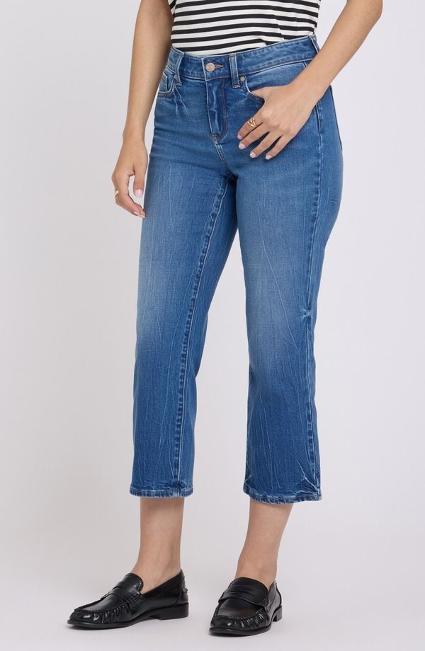 エヌワイディージェイ レディース ボトムス カジュアルパンツ ストレート ジーンズ NYDJ Piper Crop Relaxed Straight Leg Jeans Wild River