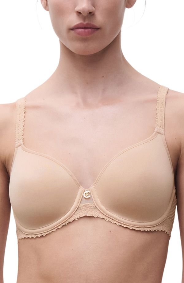 シャンテル レディース トップス Tシャツ Chantelle Lingerie Lightweight Underwire TShirt Bra Beige Blush ブラッシュ