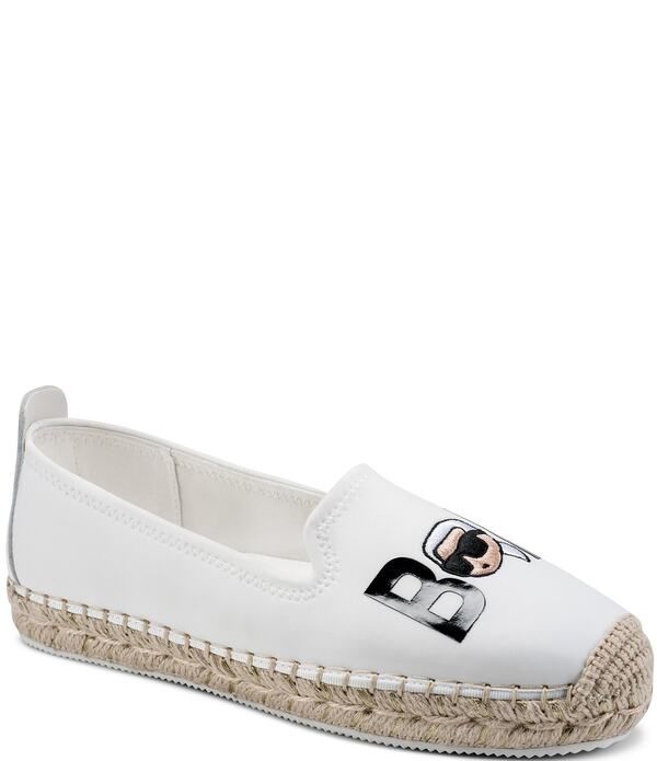 カール ラガーフェルド レディース シューズ パンプス KARLAGERFELD PARIS Michaela Bonjour Neoprene Slip On Espadrilles Bright White ホワイト