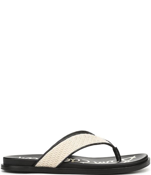 サムエデルマン レディース シューズ サンダル Sam Edelman Lila Raffia Thong Flip Flops LinenBlack ブラック