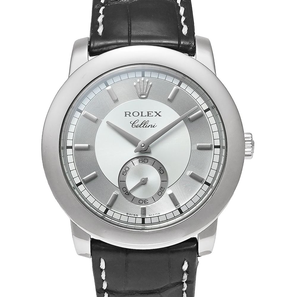 K番 Dバックル仕様 箱・保証書付き ROLEX チェリーニ チェリニウム アイスブルー Ref.5241/6 中古品 メンズ 腕時計