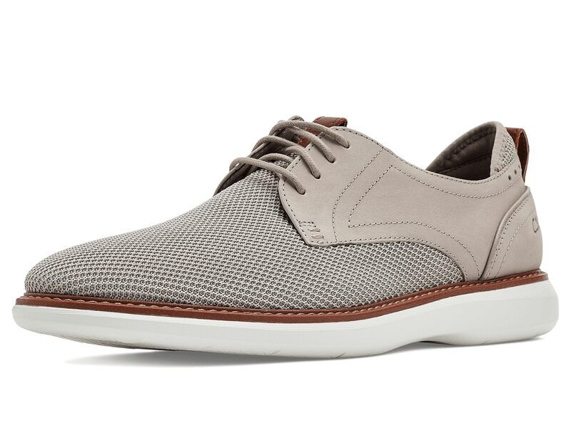 クラークス メンズ シューズ オックスフォード Clarks Brantin Plain Grey Knit グレー
