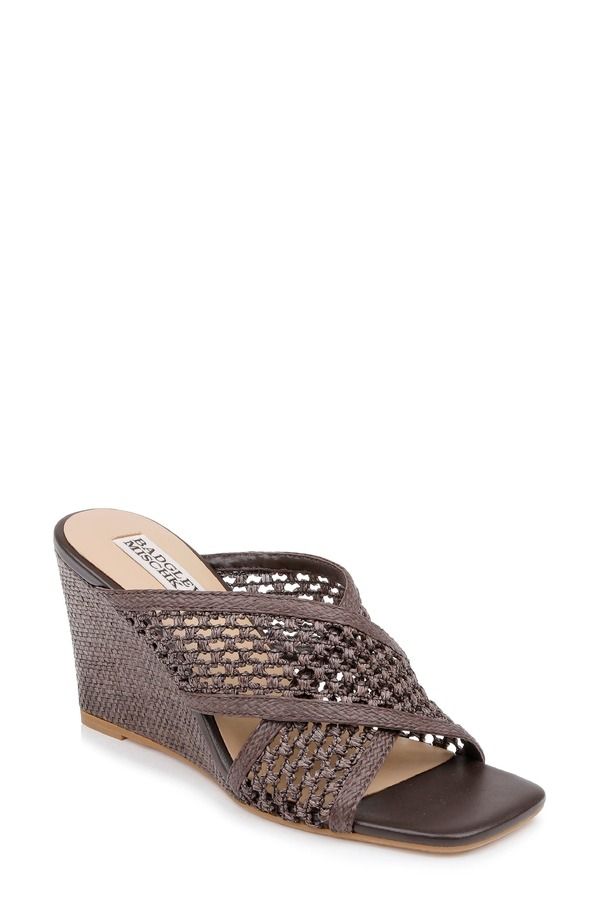 バッドグレイミッシカ レディース シューズ ヒール サンダル Badgley Mischka Collection Xandria Wedge Sandal Brown ブラウン