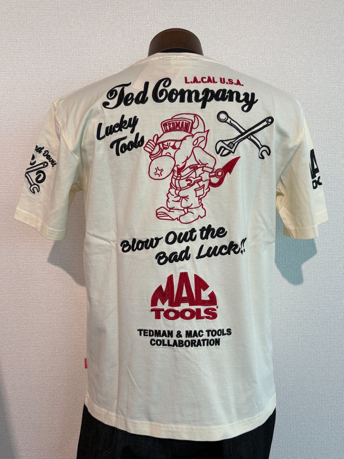 MACTOOLS×TEDMAN'S　刺繍Tシャツ　WHITE　40(L)/42(XL)