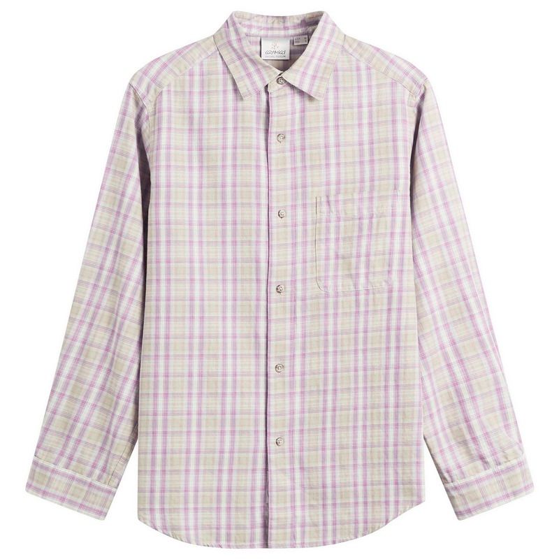 グラミチ レディース トップス シャツ Gramicci Checkered Ombre Shirt Purple パープル