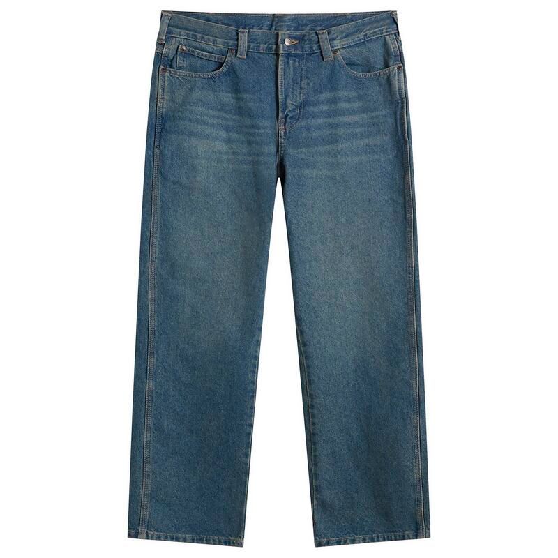 ディッキーズ メンズ ボトムス デニムパンツ ジーンズ Dickies 954 Relaxed Straight Work Jeans Khaki Tinted Blue ブルー