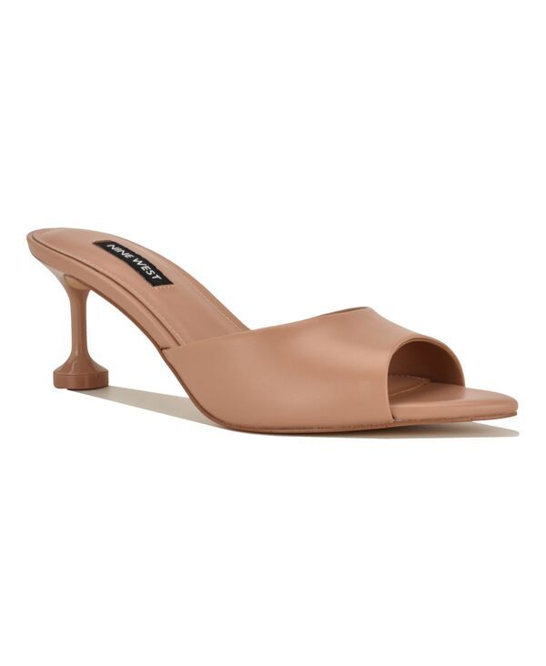 ナインウェスト レディース シューズ スリッポン・ローファー サンダル ヒール Nine West Womens Dabby SlipOn Tapered Kitten Heel Dressandals Light Natural
