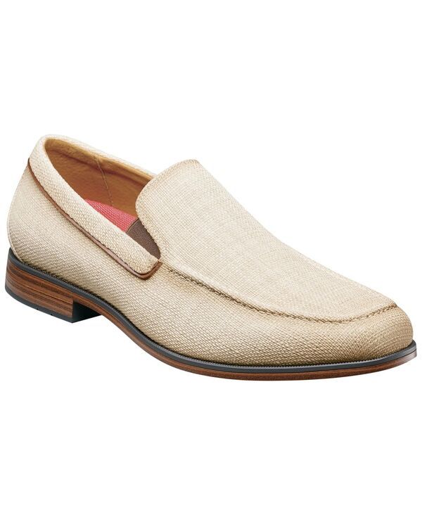 ステイシーアダムス メンズ シューズ スリッポン・ローファー Stacy Adams Mens Ridgely MocToe Slipon Shoes Beige ベージュ