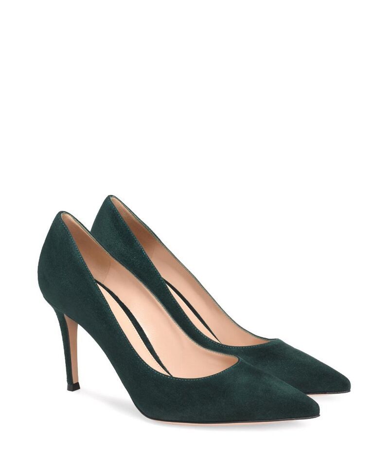 ジャンヴィト ロッシ レディース シューズ パンプス Gianvito Rossi Womens Gianvito 85 Pumps Green Suede Leather グリーン