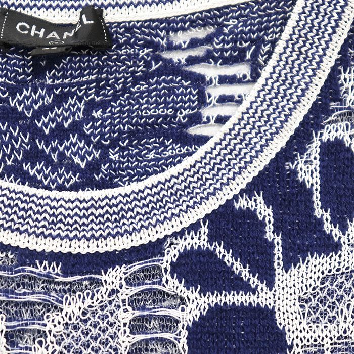 美品】CHANEL シャネル 半袖ニットワンピース サイズ 42 レディース