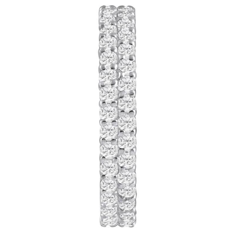 Alyson Layne レディース アクセサリー リング Alyson Layne 10k Gold 12 CaratW Lab Grown Diamond Eternity Band 10k White Gold ホワイト