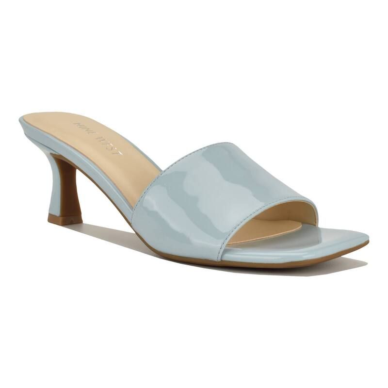 ナインウェスト レディース シューズ パンプス サンダル Nine West Akin Womens Dressandals Wedge Open Toe Sandals Lt Blue ブルー