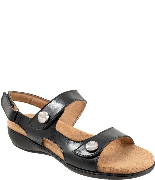 トロッターズ レディース シューズ サンダル トール レザー Trotters Romi Metallic Leather Sandals Black ブラック