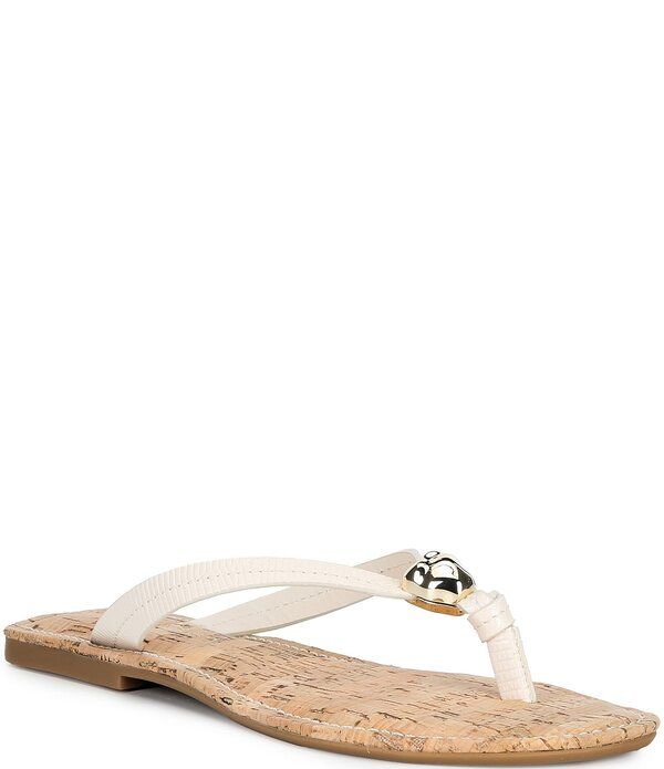 アントニオ メラーニ レディース シューズ サンダル プリント レザー Antonio Melani Kylan Lizard Print Leather Ornamented Thong Sandalsweet Cream クリーム