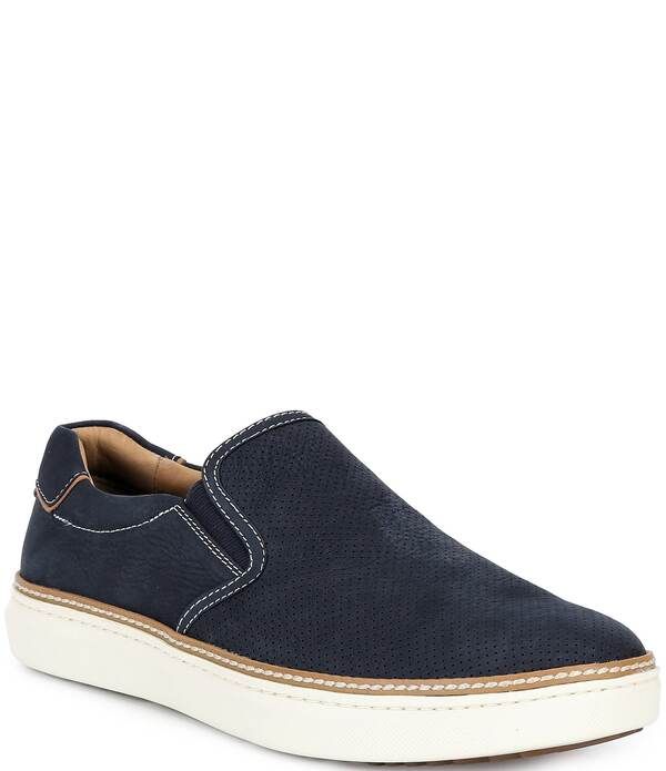 ジョンストンアンドマーフィー メンズ シューズ スリッポン・ローファー Johnston Murphy Mens McGuffey 2 Perfed SlipOn Loafers Navy ネイビー