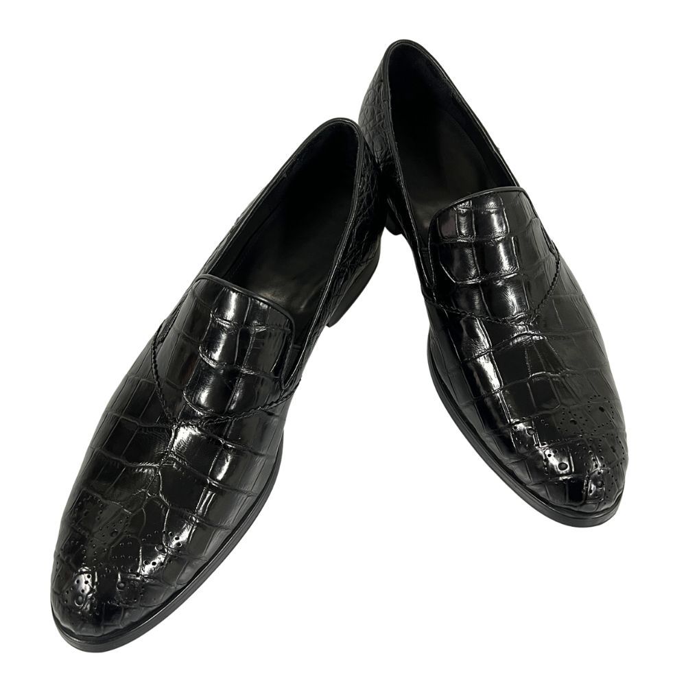 クロコ型押し メダリオン ビジネスシューズ スリッポン GOODYEAR COLLECTION ブラック サイズ42 正規品 / 41197