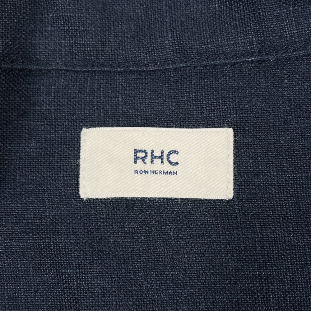 RON HERMAN ロンハーマン 4120700170 RUC リネン 麻 半袖シャツ ネイビー サイズM 正規品 / 55274 RON HERMAN ロンハーマン 4120700170 RUC リネン 麻 半袖シャツ ネイビー サイズM 正規品 / 55274