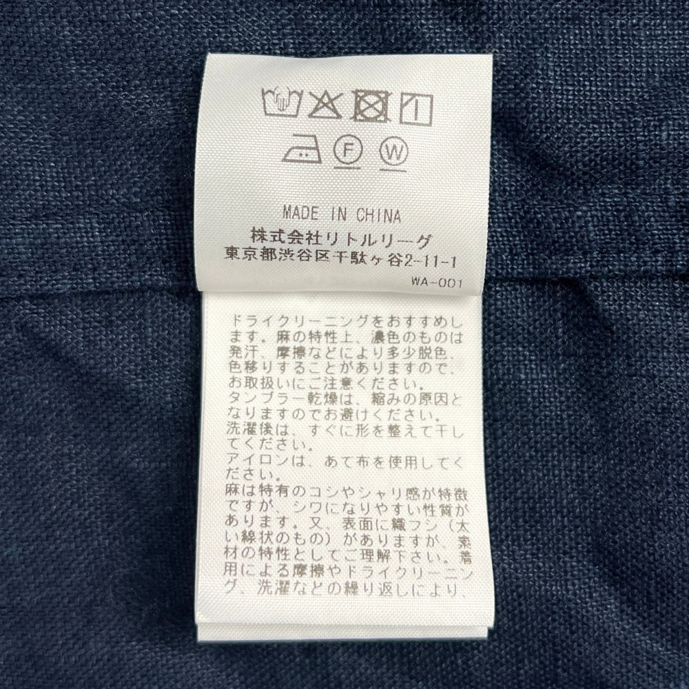 RON HERMAN ロンハーマン 4120700170 RUC リネン 麻 半袖シャツ ネイビー サイズM 正規品 / 55274 RON HERMAN ロンハーマン 4120700170 RUC リネン 麻 半袖シャツ ネイビー サイズM 正規品 / 55274