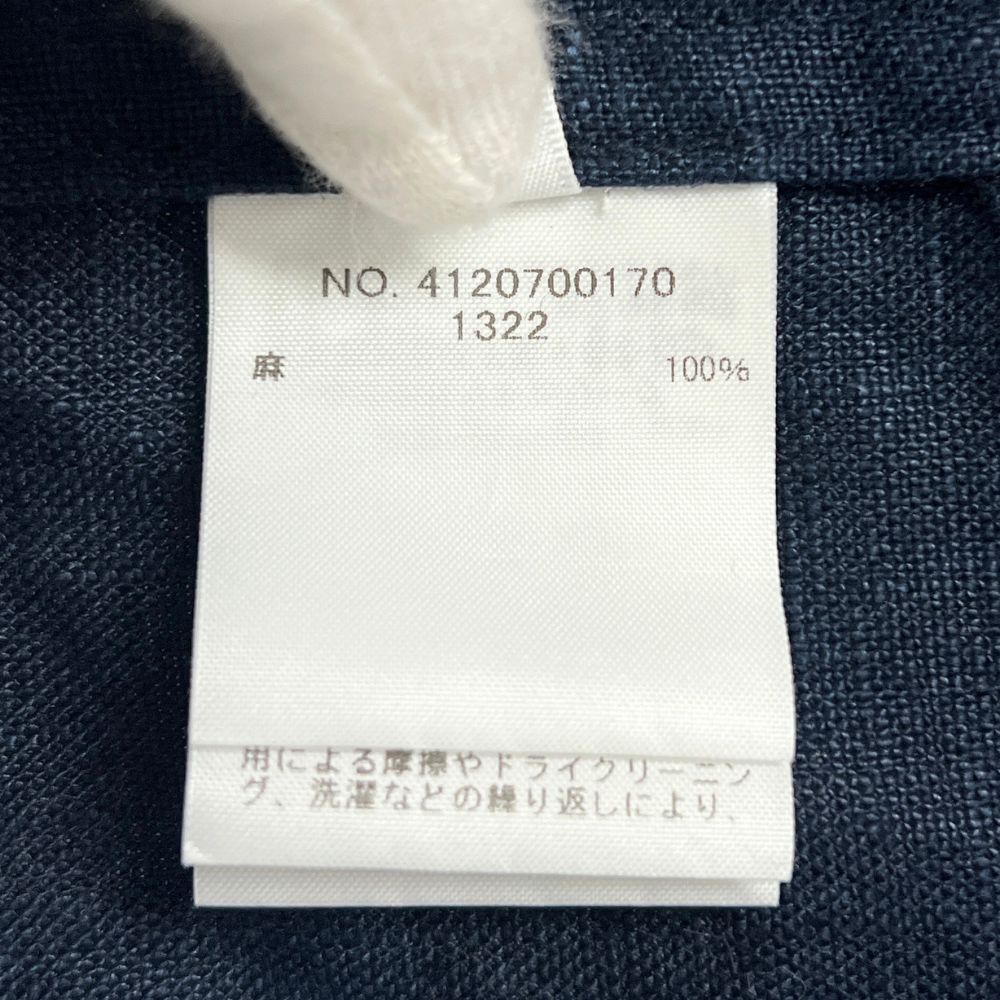 RON HERMAN ロンハーマン 4120700170 RUC リネン 麻 半袖シャツ ネイビー サイズM 正規品 / 55274 RON HERMAN ロンハーマン 4120700170 RUC リネン 麻 半袖シャツ ネイビー サイズM 正規品 / 55274