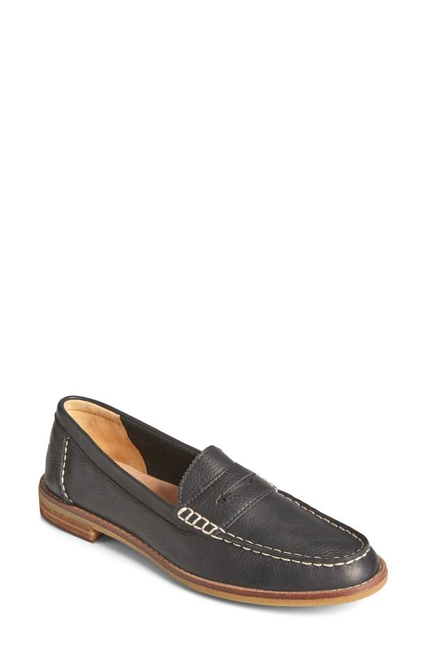 スペリー レディース シューズ スリッポン・ローファー Sperry Seaport Penny Loafer Black ブラック