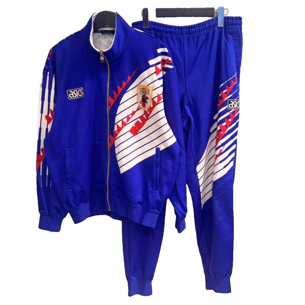 アシックス asics 90S ドーハモデル 日本代表 JFA ジャージ セットアップ XO 青 ブルー OAS160 ■GY99