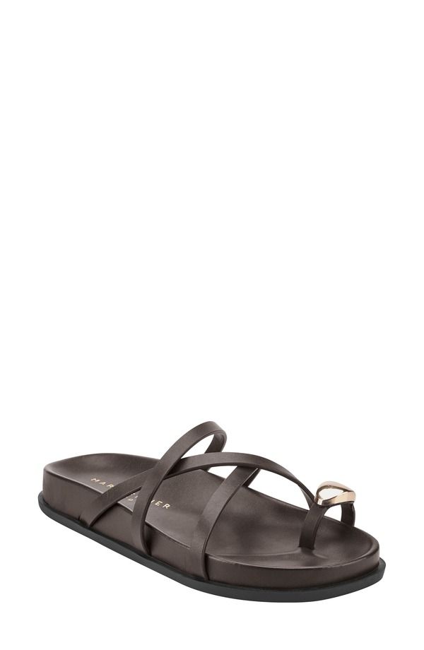 マーク・フィッシャー レディース シューズ サンダル Marc Fisher LTD Braidey Slide Sandal Dark Brown ブラウン