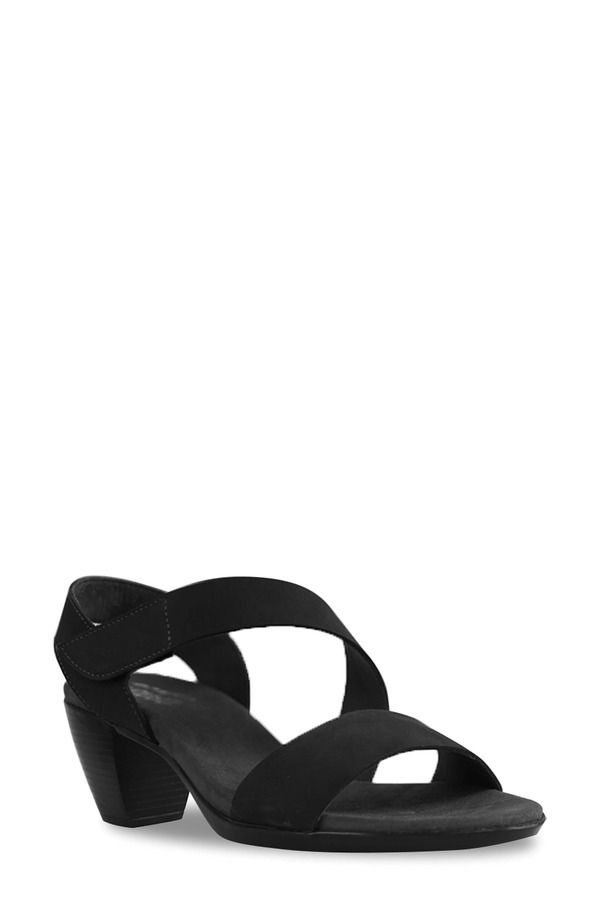 ムンロー レディース シューズ サンダル Munro Lucia Sandal Black Nubuck ブラック