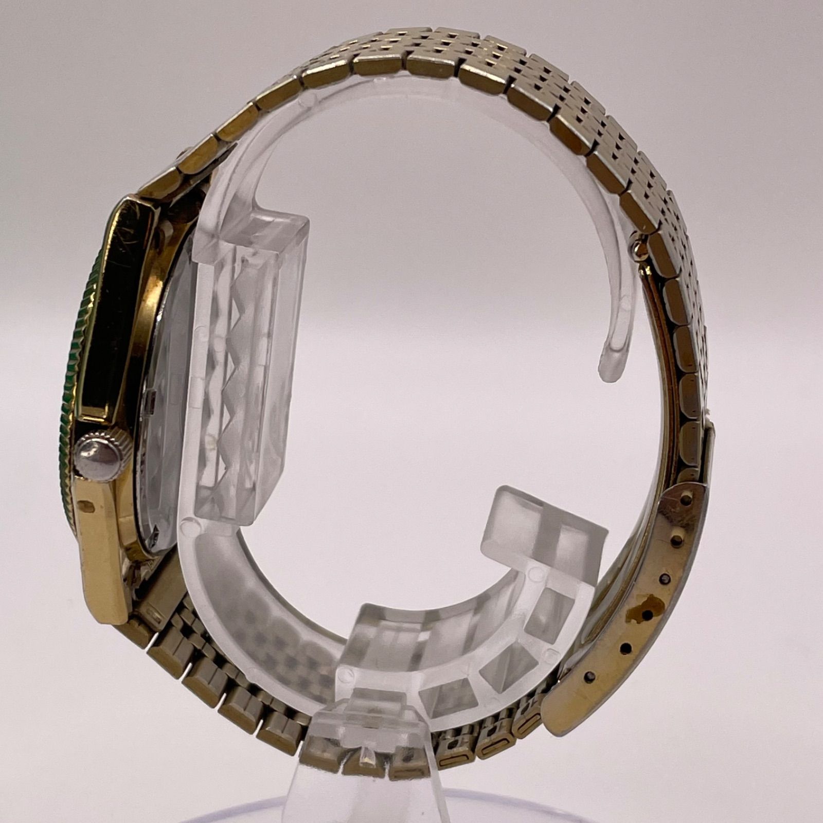 セイコー クォーツ 7433 7010 不動品 ローマ数字 シルバー文字盤 